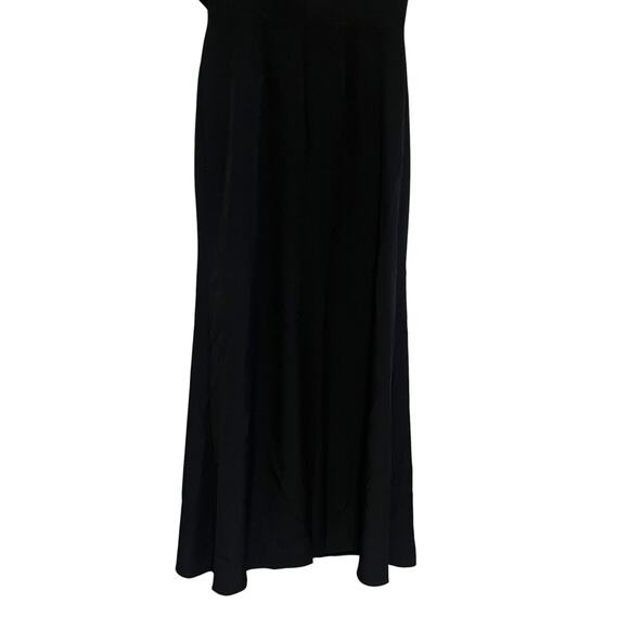 Ieena for Mac Duggal Crepe Thigh High Slit One Shoulder Evening Gown Black Sz 8 - Picture 7 of 10